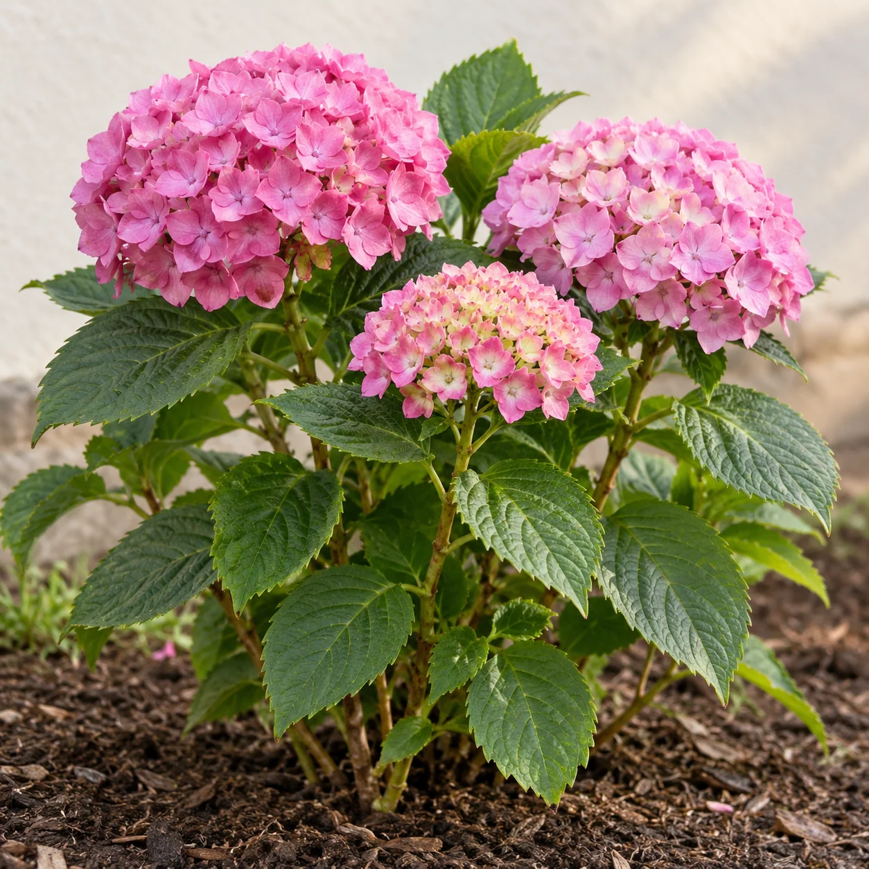 KI-generierte Darstellung: Hortensien (Hydrangea macrophylla)
