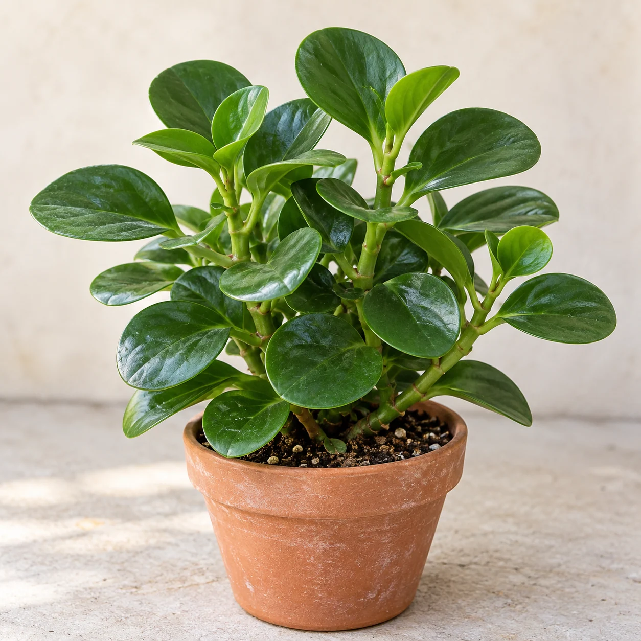 KI-generierte Darstellung: Zwergpfeffer (Peperomia obtusifolia)