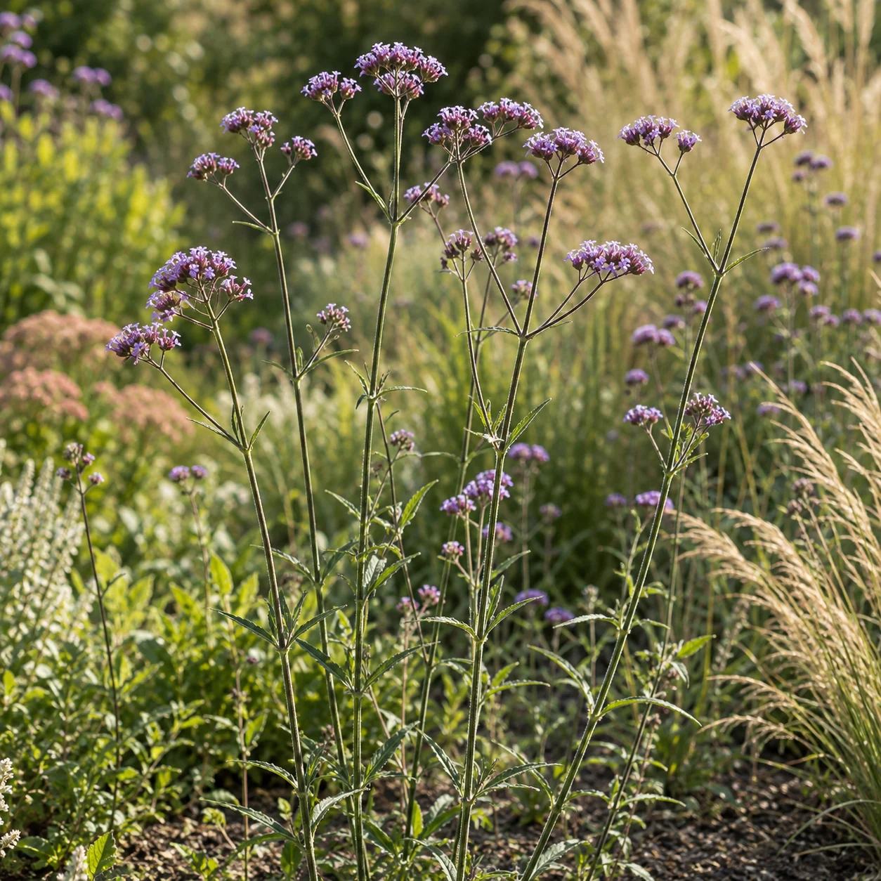 KI-generierte Darstellung: Patagonisches Eisenkraut (Verbena bonariensis)