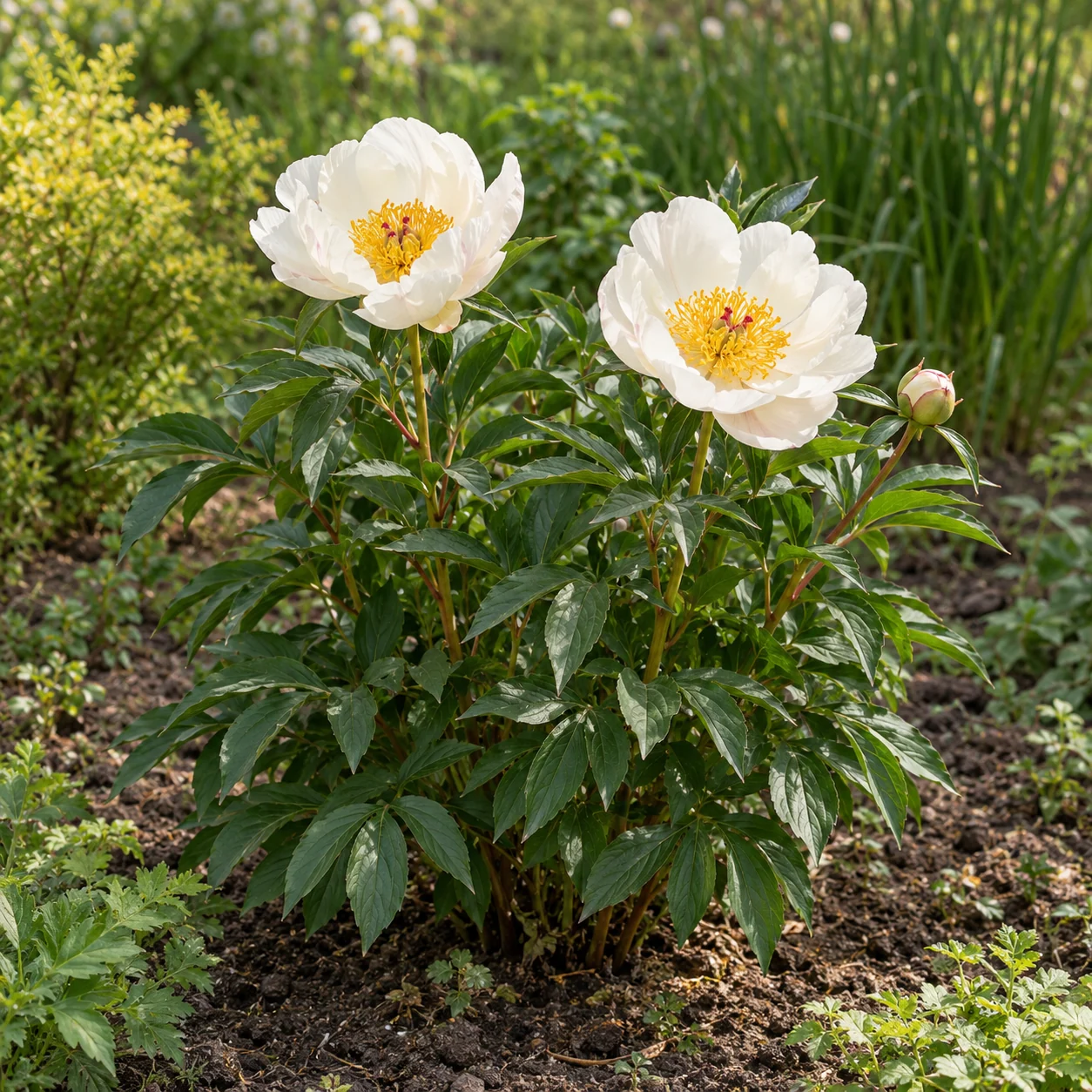 KI-generierte Darstellung: Edel-Pfingstrose (Paeonia lactiflora)