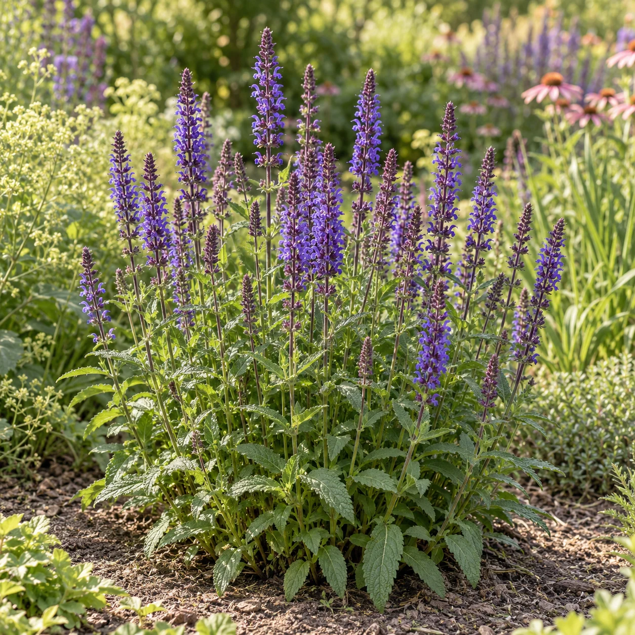 KI-generierte Darstellung: Steppen-Salbei (Salvia nemorosa)