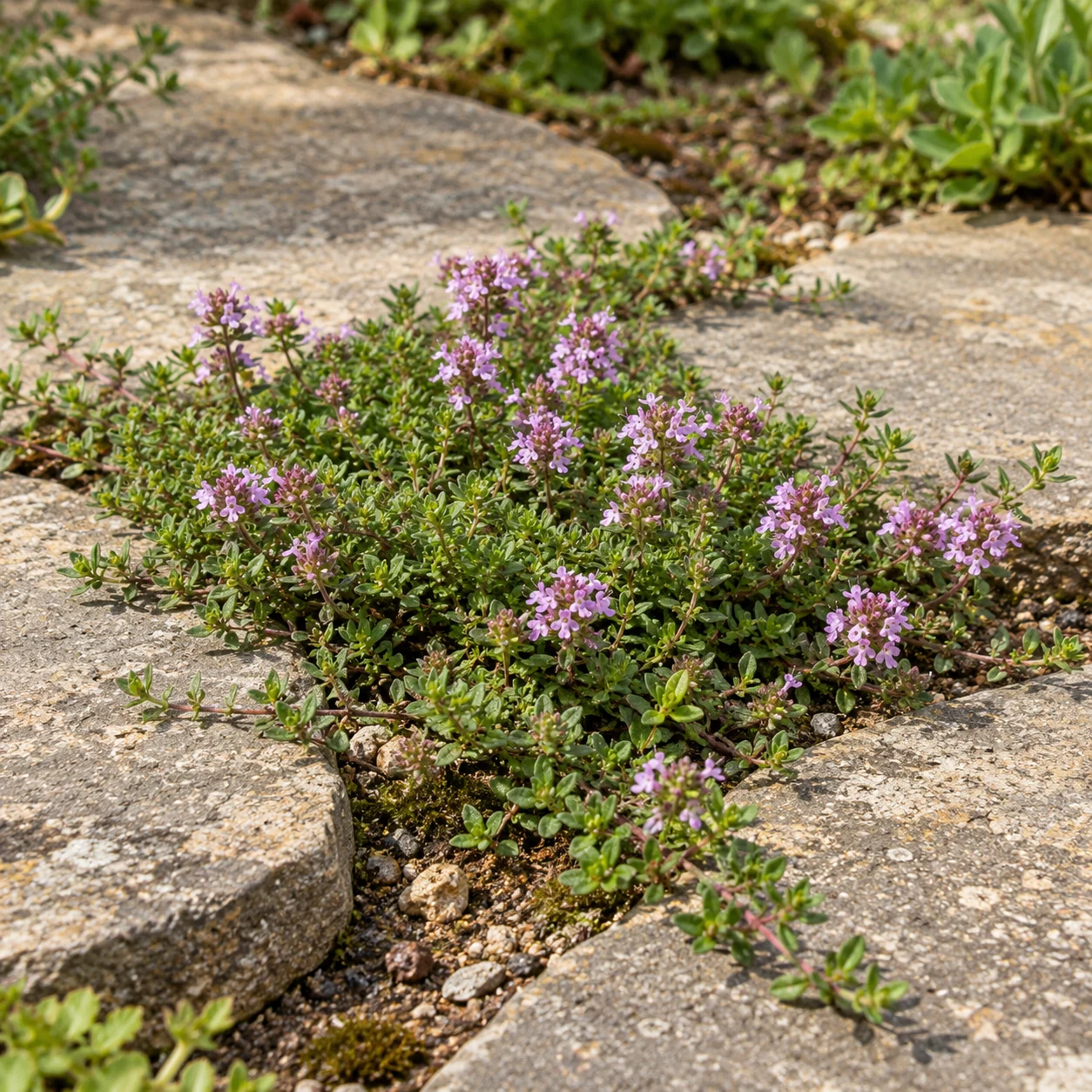 KI-generierte Darstellung: Sand-Thymian (Thymus serpyllum)